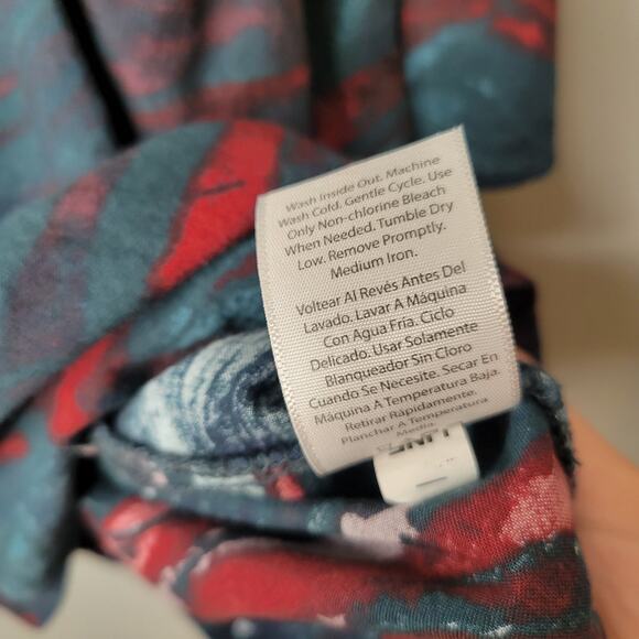 Terra & Sky Colorful Top Women's Size 4x 28W-30W Boho‎ Flowy Dark Green Artsy - Picture 9 of 9